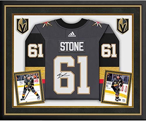 Mark Stone Vegas Golden Knights Deluxe Çerçeveli İmzalı Adidas Otantik Forma-İmzalı NHL Formaları