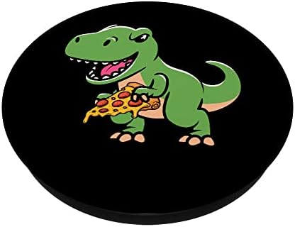 Dinozor Yeme Pizza Komik Pizza Sevgilisi Dino Dinozor Sevgilisi PopSockets Değiştirilebilir PopGrip