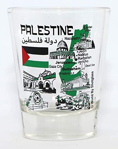 Filistin Simgesel Yapıları ve Simgeleri Kolaj Shot Glass