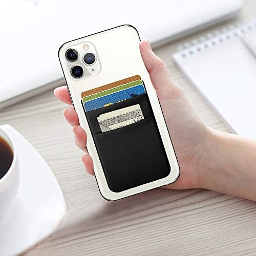 SHANSHUI Telefon Kartı Tutacağı, Cep Telefonu Cüzdanı Telefonun Arkası için Esnek Çift Lycra Kart Tutacağı Kimlik Kredi Kartına