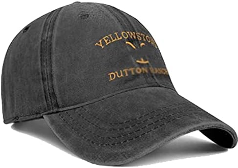 Yellowstone Dutton Çiftlik şapka Flexfit beyzbol şapkası ayarlanabilir Yıkanabilir Kovboy erkekler kadınlar için Siyah
