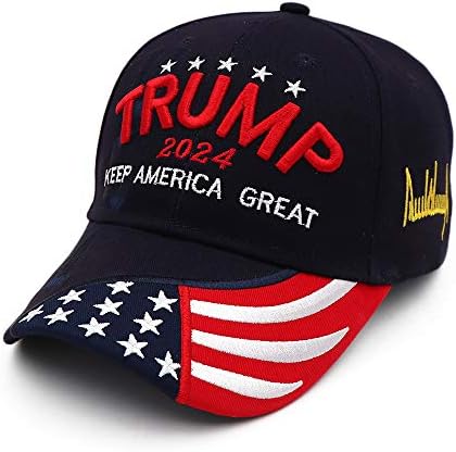 Trump 2024 Şapka, Donald Trump 2024 Kap Amerika Büyük MAGA ABD Nakış Ayarlanabilir beyzbol Şapkası Tutmak