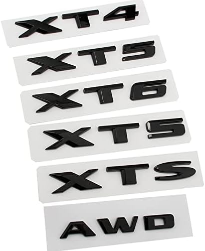 3D ABS XTS Mektup Rozeti Tabela Arka Çamurluk Gövde Amblem Sticker Aksesuarları Cadillac XTS ıçin (Siyah)