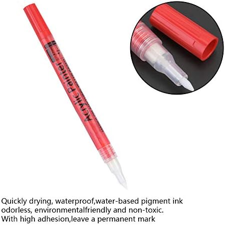 Akrilik Boya işaretleme kalemleri, Su geçirmez 12 Renk Çabuk Kuruyan 0.7 mm Akrilik İşaretleyiciler, işaretleme Yazma Boyama