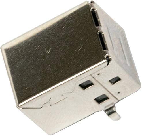 risingsaplings 10 adet USB 2.0 Standart Tip B Dişi Soket Konnektör Jack Port 90 Derece Sağ Açı için Yedek Adaptörü (Siyah (10