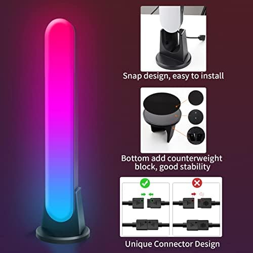 Didida RGB ışık Çubukları, Uzaktan Kumandalı LED Şerit ışıkları, Müzik Senkronizasyon Modlu WiFi App Kontrollü TV Arka Işığı,