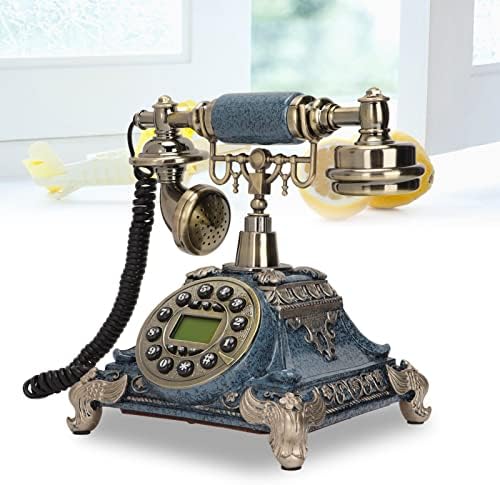Antika Telefon, Arkadan Aydınlatmalı Ekran ve Tekrar Arama Düğmesi ile Retro Eski Moda Masa Sabit Telefon, Eller Serbest Zaman