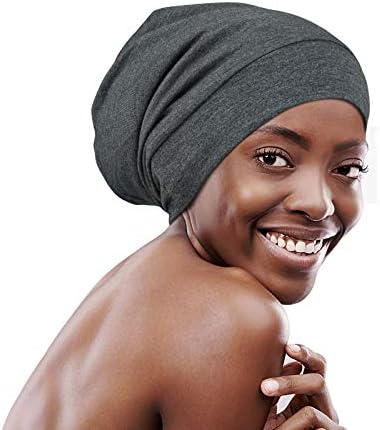 FocusCare Saten Astarlı Uyku Hımbıl Kap Kıvırcık Kız Tokat Şapkalar Hediyeler için Kıvırcık Saç Kadın