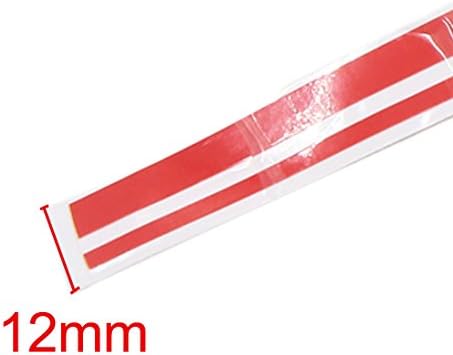 uxcell 12mm Vinil Şeritleme Pin Şerit Çift Hat Bant Araba Vücut Çıkartması Sticker Kırmızı