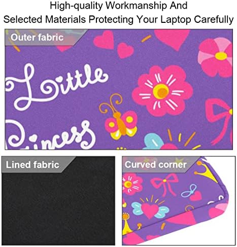 Prenses Taç Çiçek Desen laptop çantası Kadınlar için Messenger omuzdan askili çanta 14.5 İn Laptop taşıma çantası İş Evrak Çantası