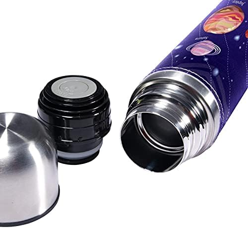 Güneş Sistemi Galaxy 500 ml Seyahat Kupa Kahve Fincanları Su Şişesi Vakum Deri Yalıtım Fincan 304 Paslanmaz Çelik