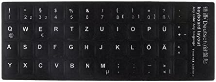 Kesoto Alman Harfler Klavye Kapak Cilt Sticker Korumak için 10-17 PC Dizüstü