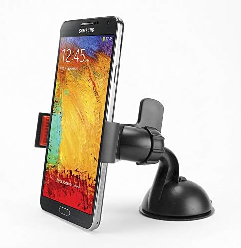 Nokia 2 V (Verizon) ve Benzer Boyuttaki Telefonlarla Uyumlu Vantuzlu Siyah 2 Uçlu Gösterge Paneli ve Ön Cam Tutucu