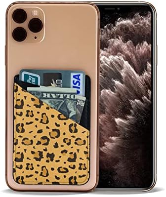 Afrika Çita Leopar Cep Telefonu Cüzdanı, Kredi Kartı, kartvizit, Hemen Hemen Her Telefonla Uyumlu Cüzdan üzerinde sopa