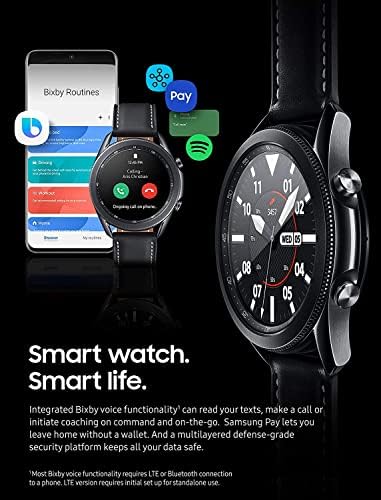 Samsung Galaxy Smart Watch 3 Gelişmiş (GPS, Bluetooth, LTE) Sağlık İzleme, Fitness İzleme, Samsung Qi Hızlı Şarjlı Uzun Ömürlü