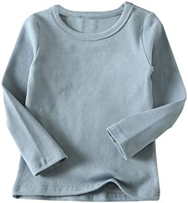 Yürümeye başlayan çocuk erkek kız termal iç çamaşır uzun kollu T-Shirt tozluk 2Pcs çocuklar kış temel katman seti, 12Months-8Years