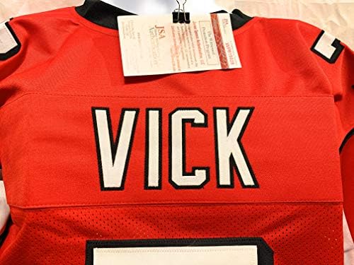 Michael Vick Atlanta Falcons İmzalı İmza Kırmızı Özel Jersey JSA Tanık Sertifikalı