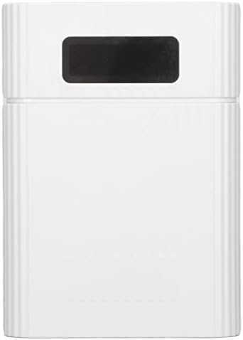 18650 Pil Şarj Cihazı Kutusu, DIY Güç Bankası Kiti Cep Telefonu için Şık Görünüm LCD Ekran Geniş Uygulanabilirlik (Beyaz)