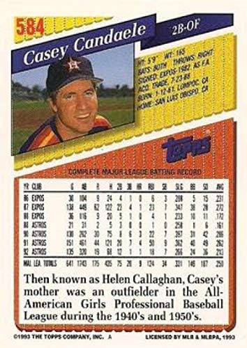 1993 Topps Altın Beyzbol 584 Casey Candaele Houston Astros Topps Şirketinden Resmi MLB Ticaret Kartı