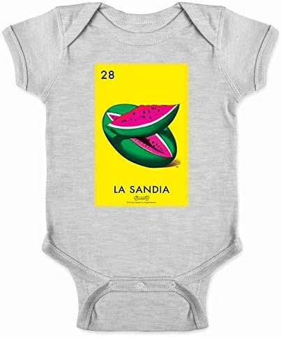 Pop Konuları La Sandia Karpuz Loteria Kart Meksika Bingo Bebek Erkek Bebek Kız Bodysuit