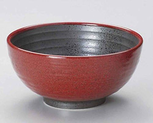 Kırmızı-Yuzu Suname 6.8 inç Set 5 Ramen-Kase Siyah porselen Japonya'da yapılan