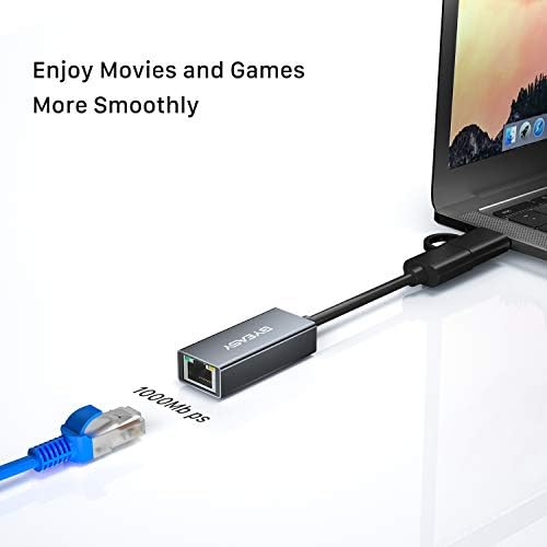 BYEASY USB'den Ethernet Adaptörüne, USB C'den Ethernet RJ45 Adaptörüne, MacBook Pro/Air, iPad Pro, iMac, XPS, Surface Pro, Notebook