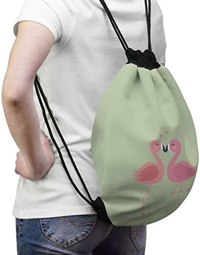 Flamingo Aşık Sevgililer Günü Resene Pixie Yeşil ipli çanta