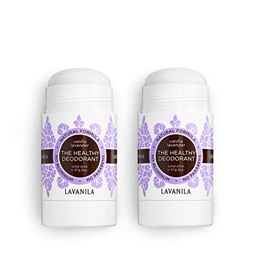 Lavanila-Sağlıklı Deodorant 2 Paket. Alüminyumsuz, Vegan, Temiz ve Doğal Vanilyalı Lavanta Seti (2 Paket, 2 oz Deodorant)