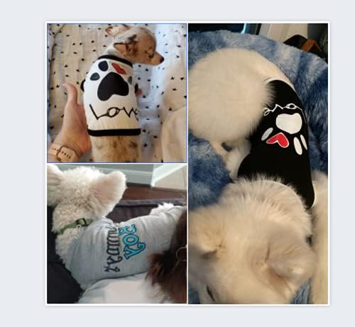 Sebaoyu Köpek Gömlek Orta Köpekler için 4 Paket Köpek Giysileri Yaz Giyim Sevimli Köpek Yelek Küçük ve Büyük Köpekler Kediler