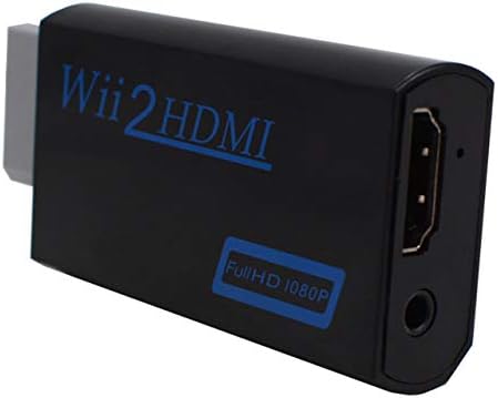 Wii-HDMI Dönüştürücü HONSHEN Wii Adaptörü 3ft HDMI Kablosu ile Siyah 3.5 mm Jaklı Video Ses Çıkışı Ses, Full HD Cihazlarla Uyumlu