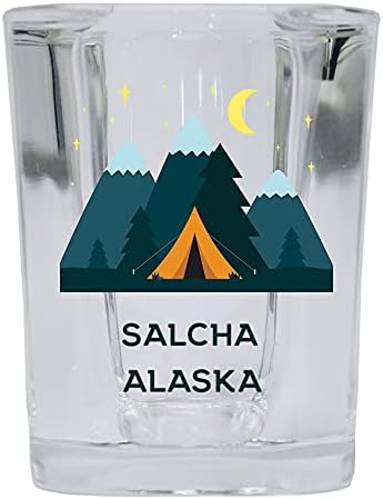 Salcha Alaska 2 Ons Kare Tabanlı Likör Shot Cam Çadır Tasarımı
