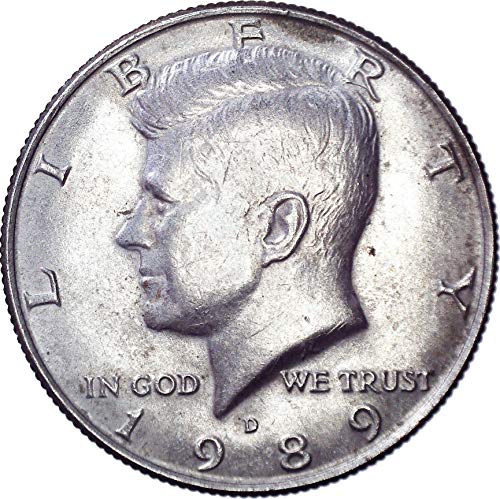 1989 D Kennedy Yarım Dolar 50C Hakkında Uncirculated