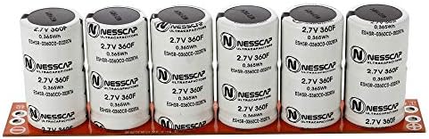 NESSCAP 16 V 60F Süper Kapasitör Pil 6 adet 360 farad araç Ses Amplifikatör 12 V Güneş Enerjisi Sistemi Ev Pil Paketi