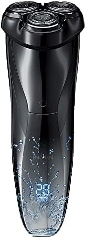ALİSALQ erkek elektrikli tıraş makinesi ıslak ve kuru Ipx7 su geçirmez akülü erkek döner tıraş makinesi 3D yüzen bıçak kafası