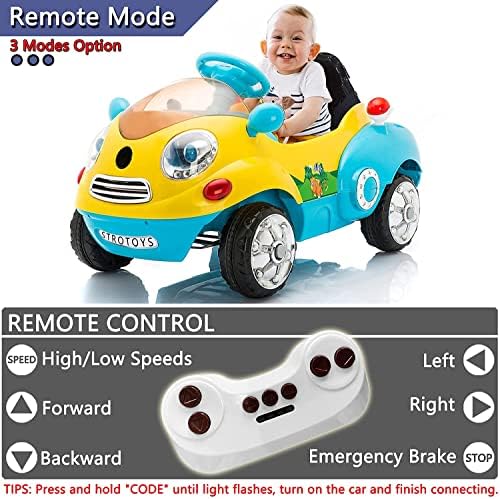 sopbost İtme Araba Çocuklar için Binmek Oyuncaklar Elektrikli Binmek Araba Uzaktan Kumanda ile 3 + Yaş Bebek Bebekler için, müzik