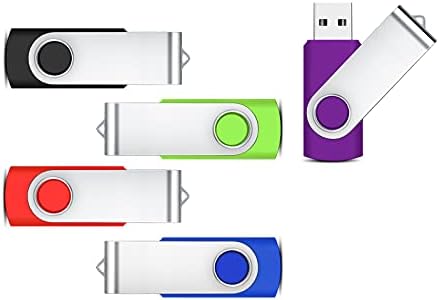 1GB Flash Sürücü 10 ADET Başparmak Sürücüler Toplu, GEEUMI USB 2.0 Bellek Çubukları Döner Kalem Sürücü 1Gig, Taşınabilir Anahtarlık