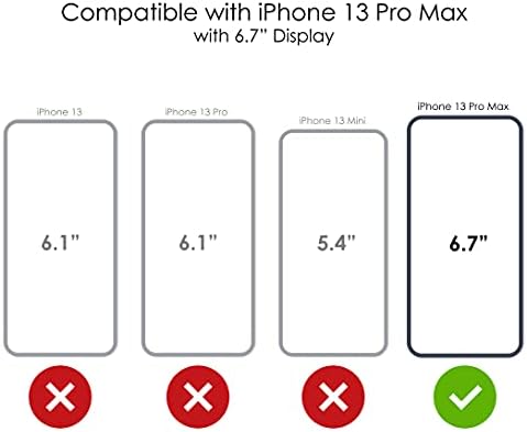 Distinctİnk Şeffaf Darbeye Dayanıklı Hibrid iPhone için kılıf 13 Pro MAX (6.7 Ekran) - TPU Tampon, Akrilik Sırt, Temperli Cam
