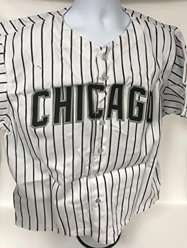 Yoan Moncada İmzalı İmzalı Chicago Pinstripe Beyzbol Forması-PSA / DNA COA