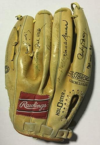 Beyzbol Efsaneleri imzalı eldiven 15 otomatik eldiven Yogi Berra Ernie Banks Killebrew COA İmzalı MLB Eldiven