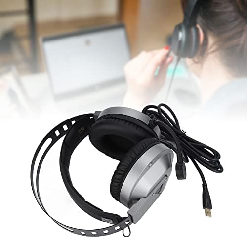 Surebuy PC Oyun Kulaklıkları, Rahat Oyun Deneyimi için PC Laptop için Gürültü Azaltma Mikrofonlu Bilgisayar Kulaklığı