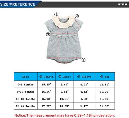 mimixiong Bebek Romper, Kızlar Örme Fırfır Tek Parça Kısa Kollu Kıyafetler