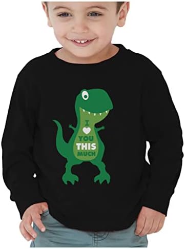 Erkek Sevgililer günü gömlek hediye Dino severler yürümeye başlayan çocuklar uzun kollu T-Shirt için