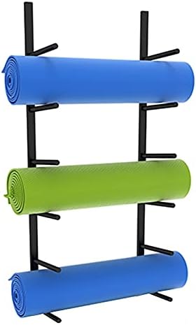 Duvara Monte Yoga Mat Raf Tutucu, Çok Fonksiyonlu Spor Accessaries Depolama için Köpük Silindirleri Yoga Bandı, 6 kadar Tutun