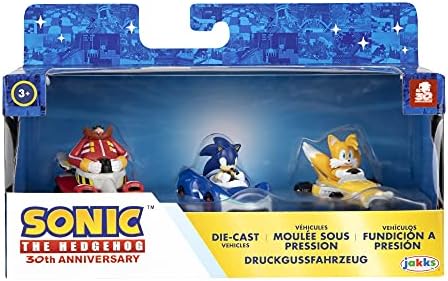Sonic The Hedgehog 1: 64 Döküm Oyuncak Araçlar-Sonic, Tails & Eggman!