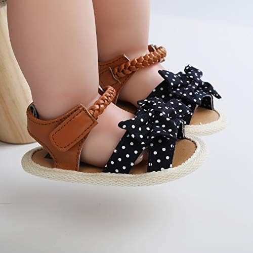 Bebek Kız Sandalet Yaz Beşik Ayakkabı Ilmek Yumuşak Taban Bebek Kız Prenses Elbise Daireler Ilk Yürüteç Ayakkabı