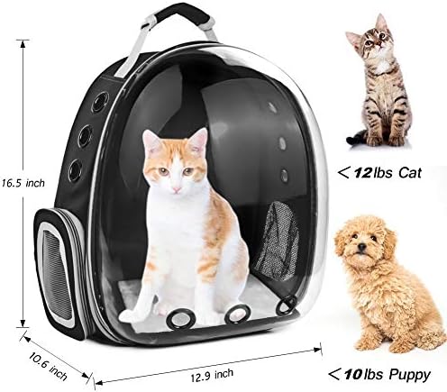 Kedi Sırt Çantası Taşıyıcı, Büyük Kabarcık evcil hayvan sırt çantası, Taşınabilir Havalandırmalı Şeffaf Taşıma Sırt Çantası için