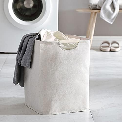 ZYSWP Kapasiteli Depolama Sepeti Kirli kıyafet sepeti Kumaş çamaşır sepeti Taşınabilir ev saklama kutusu Taşınabilir (Renk: Beyaz,