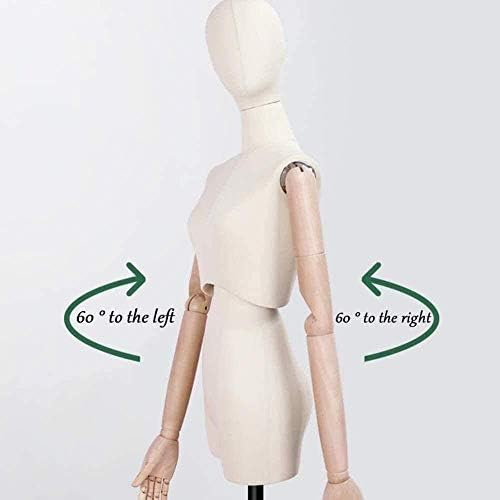 Gasgff Terziler Kukla Manken Ekran Manken Terziler Kukla Vücut Mankenleri Kadın Ayarlanabilir Yükseklik için Bez Mağaza Manken
