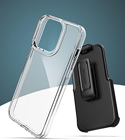 Kılıflı Kemer Kılıfı için Tasarlanmış iPhone 13 PRO MAX Temizle Kılıf ile Kılıf Klip (Şeffaf Kapak ile telefon Tutucu) 2021 Yayın
