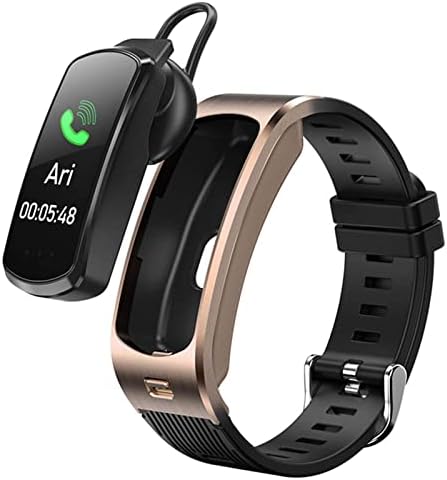 VVPONMEIQS 2in1 akıllı saat ile Bluetooth Kulaklık Kalp Hızı Spor Izci Kan Basıncı Monitörü Kadın Kız Erkek akıllı saat ile Kulakiçi